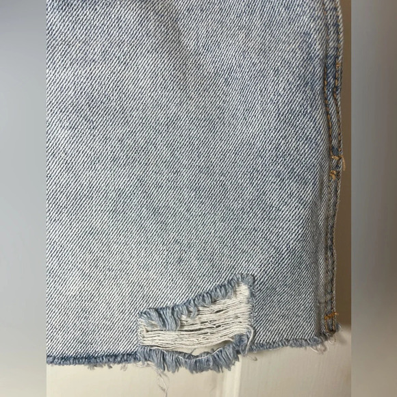 We The Free High Rise Button Fly “BFF” Embroidered Denim Skirt size 25 NWT - Picture 5 of 9